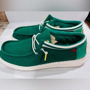 Hey Dude Men’s Wally Fairway Slip-On Loafers in Pine Green